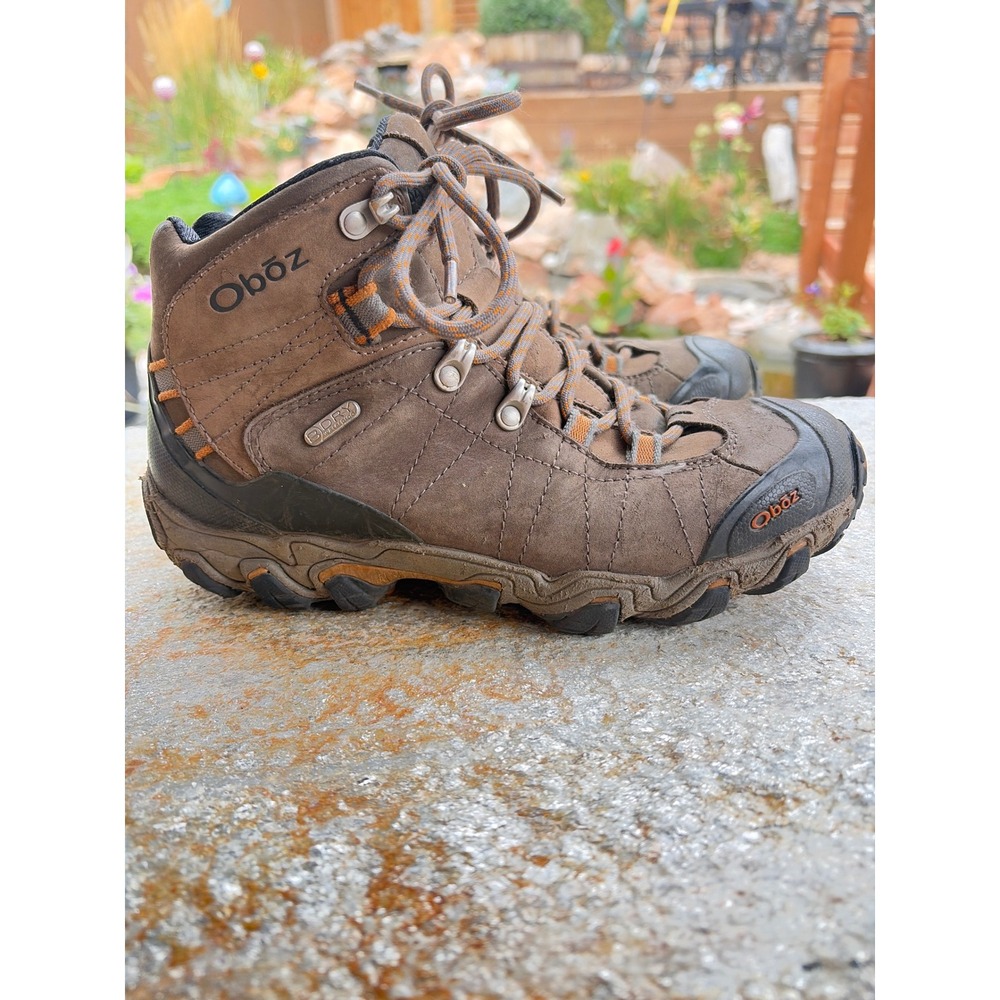 Oboz Bridger Mid B-DRY Waterproof Hiking Boots Brown Mens 7 Womens 8.5 EU 39.5